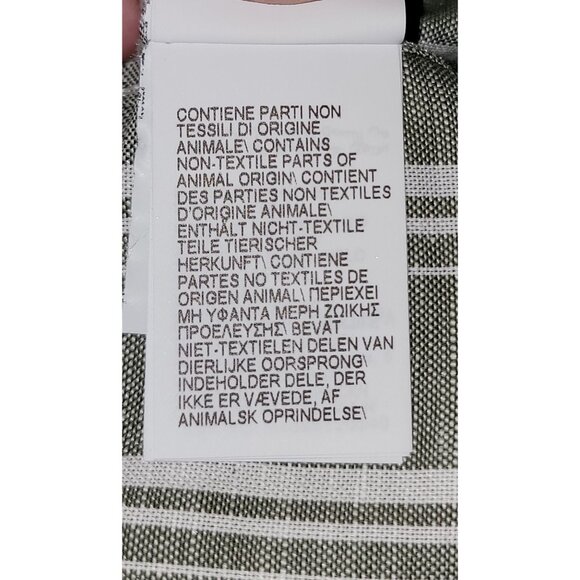 Brunello Cucinelli Men’s Linen Button-Down Shirt Gray White Stripe – Medium - Picture 8 of 11